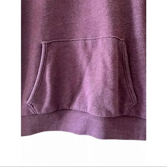 Victoria Secret PINK Burgundy Leopard Quarter Zip Womens Sweatshirt SZ XS #1417 - Picture 3 of 8